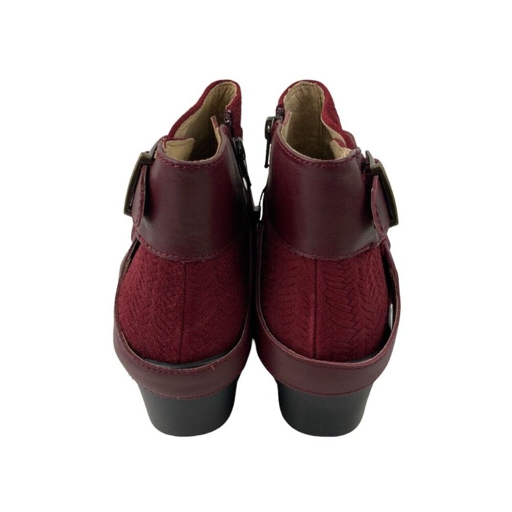 *New Alegria by PG Lite Eva Ankle Booties Womens Size 38 Burgundy Comfort Rogue - Picture 10 of 16